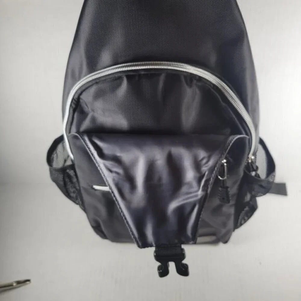 Mosiso Black Hiking Daypack Outdoor Crossbody Athleisure Canvas Sling Backpack